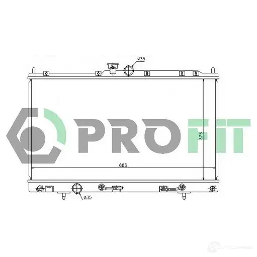 Радиатор охлаждения двигателя PROFIT pr4010a1 3847476 UR874 PQ