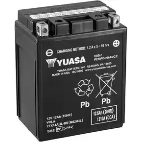 Аккумулятор 12.6 ач обратная 210 а 12 в agm high performance maintenance free 134x89x166 YUASA 0048493621418 YTX14AHLBS 3349111 Q O70I1B
