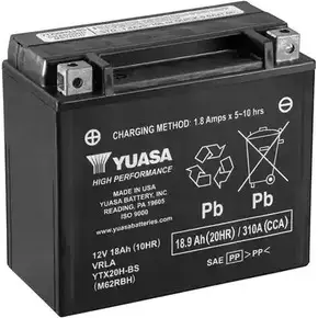 Аккумулятор 18.9 ач прямая 310 а 12 в high performance maintenance free 175x87x155 YUASA YTX20HBS XC G0UD 0048493625058 3349119