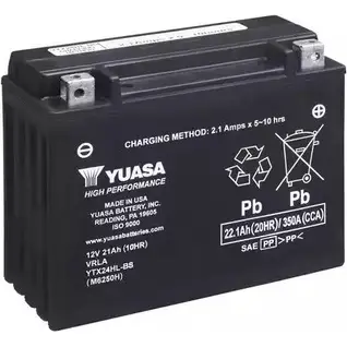 Аккумулятор 22.1 ач обратная 350 а 12 в high performance maintenance free 205x87x162 YUASA 3349122 YTX24HLBS 0048493625034 E VMQ0