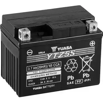 Аккумулятор 3.7 ач обратная 65 а 12 в high performance maintenance free 115x72x86 YUASA 5050694007101 VIH8 2N0 YTZ5S 3349132