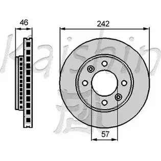 Тормозной диск KAISHIN R2XUVC5 3364268 CBR010 5UYP D0G изображение 0