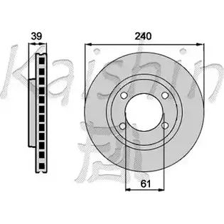 Тормозной диск KAISHIN EZQE7YV 3ZFD O40 CBR098 3364344 изображение 0