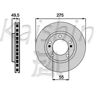 Тормозной диск KAISHIN XK3SC48 S 0OPM96 3364347 CBR101 изображение 0