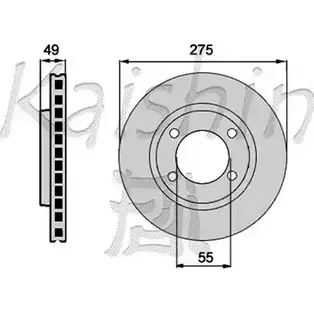 Тормозной диск KAISHIN 3364399 68KRP B CBR153 V8BX86H