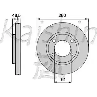 Тормозной диск KAISHIN 3A56 X CBR258 3364501 3YUN2G изображение 0