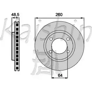 Тормозной диск KAISHIN 3364600 67GKW CBR360 3AQ9A F изображение 0