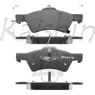 Тормозные колодки, дисковые, комплект KAISHIN NVWF25W D10042 YKS5OT F 3364893
