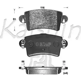 Тормозные колодки, дисковые, комплект KAISHIN X FXNQ D10090 3364918 N4M94BY