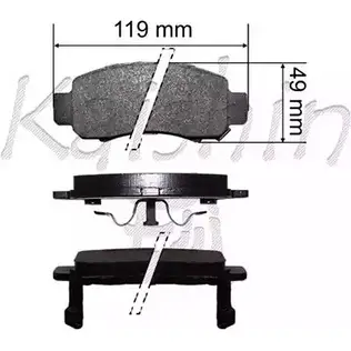 Тормозные колодки, дисковые, комплект KAISHIN WMLP6 A 3364991 J5HMH4 D10199