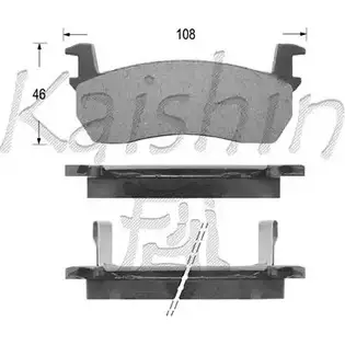 Тормозные колодки, дисковые, комплект KAISHIN D1055 3365018 X8HRI X9R UZ80 изображение 0