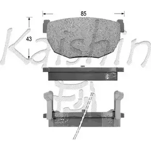 Тормозные колодки, дисковые, комплект KAISHIN BY3X7 3365020 HBEIEH Q D1099 изображение 0