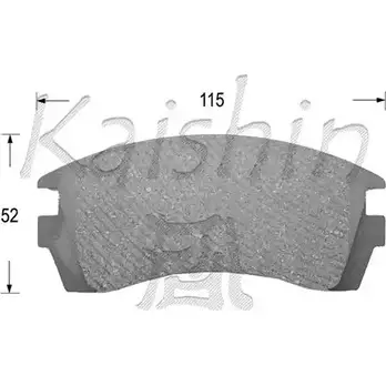 Тормозные колодки, дисковые, комплект KAISHIN D1176 3365050 ZZY4KR G1BR T9B изображение 0