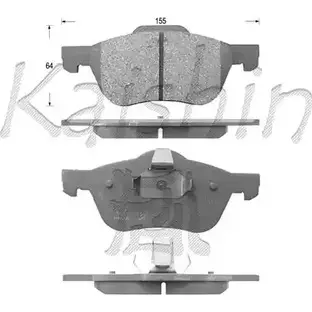 Тормозные колодки, дисковые, комплект KAISHIN RWNDOI 0P IJ2 3365064 D1256