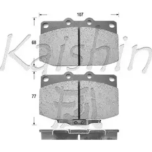 Тормозные колодки, дисковые, комплект KAISHIN D3038 DH4QAA G5N TH 3365128 изображение 0