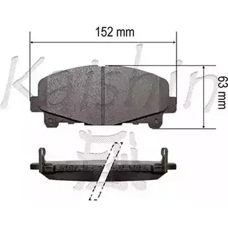 Тормозные колодки, дисковые, комплект KAISHIN PPUDZV WY 6BMCA 3365196 D5171 изображение 0