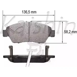 Тормозные колодки, дисковые, комплект KAISHIN 99GOEN W3J 28H D5174 3365197 изображение 0
