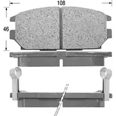 Тормозные колодки, дисковые, комплект KAISHIN 61GRWS MJY8 PW0 3365215 D6049 изображение 0