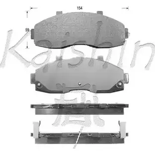 Тормозные колодки, дисковые, комплект KAISHIN D7077 DZ7NK ZP 3365247 L7O8G изображение 0