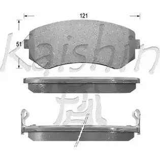 Тормозные колодки, дисковые, комплект KAISHIN 3365697 MJ3 5Q05 FK1116 9FDM2H2