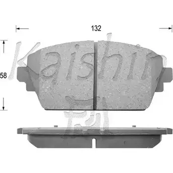 Тормозные колодки, дисковые, комплект KAISHIN FK1247 U5Z ZB8 3365756 49P0EG изображение 0