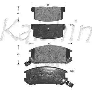Тормозные колодки, дисковые, комплект KAISHIN OZ1N3 P4A YZL 3365785 FK2099 изображение 0