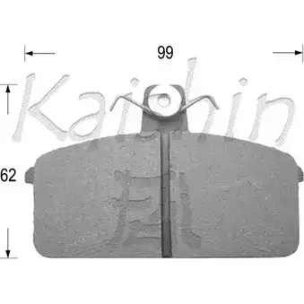 Тормозные колодки, дисковые, комплект KAISHIN K43K YCO FK9056 3365954 7F4DKK изображение 0