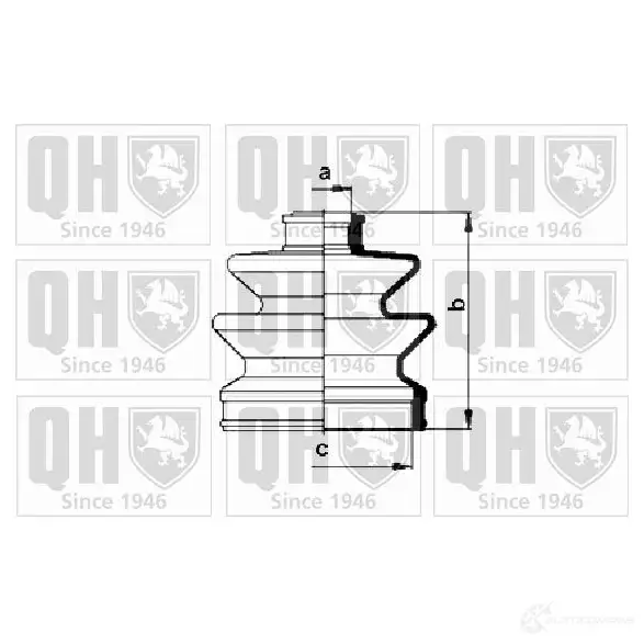 Пыльник шруса, ремкомплект QUINTON HAZELL KUB 2Q 674738 qjb115 5016593078826
