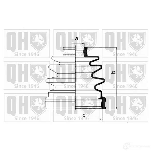 Пыльник шруса, ремкомплект QUINTON HAZELL 4BKX 6HD 5050438092844 qjb1033 674622 изображение 0