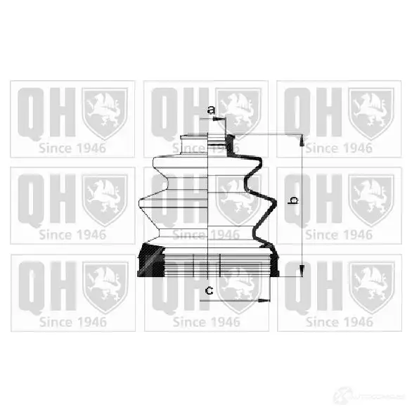Пыльник шруса, ремкомплект QUINTON HAZELL 674603 qjb1014 VH0 F8 5050438092646