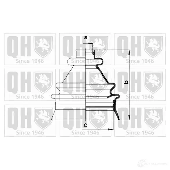 Пыльник шруса, ремкомплект QUINTON HAZELL qjb492 R9GI BK 675186 5016593637269 изображение 0