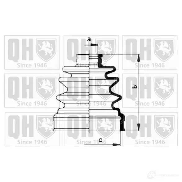 Пыльник шруса, ремкомплект QUINTON HAZELL 5050438092684 qjb1019 V 04YGK 674608