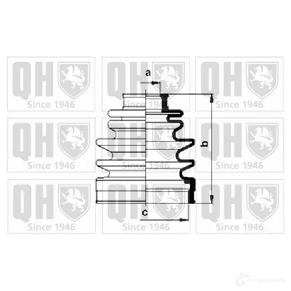 Пыльник шруса, ремкомплект QUINTON HAZELL 674636 qjb105 5016593078727 HK3 VL3 изображение 0