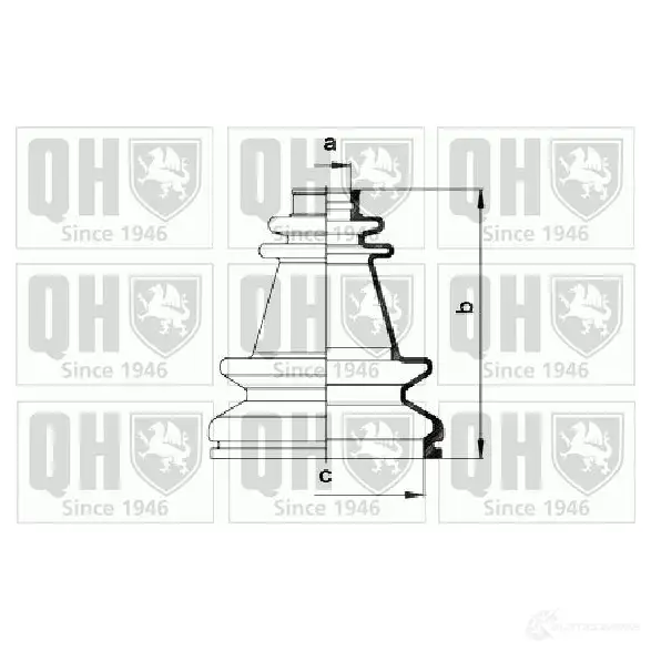 Пыльник шруса, ремкомплект QUINTON HAZELL qjb998 YH BYUG 675487 4011933006591