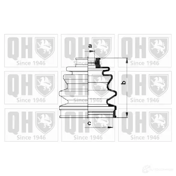 Пыльник шруса, ремкомплект QUINTON HAZELL qjb102 5016593078697 E CEXDK1 674609 изображение 0