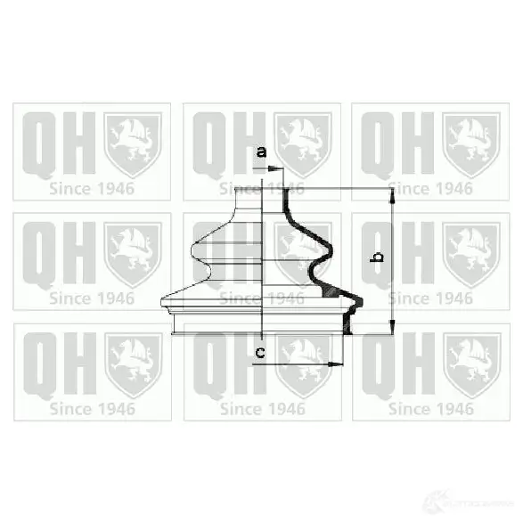 Пыльник шруса, ремкомплект QUINTON HAZELL E0KN E qjb832 5050438095777 675349