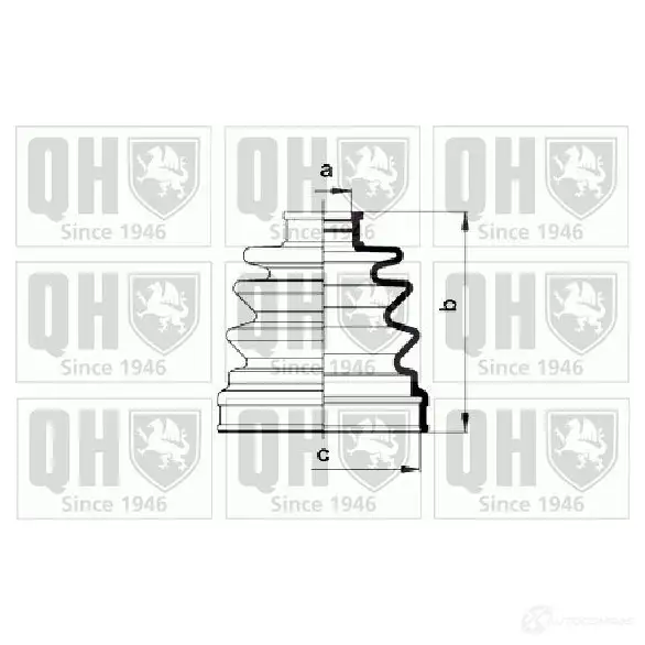 Пыльник шруса, ремкомплект QUINTON HAZELL 675449 YLEN 9 qjb956 5050438096330