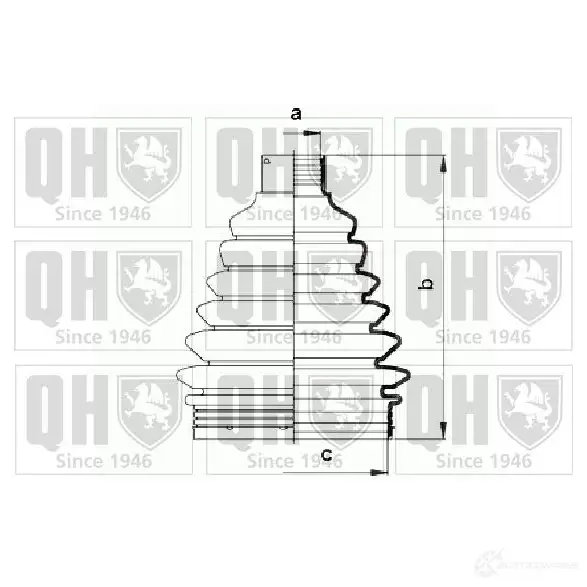 Пыльник шруса, ремкомплект QUINTON HAZELL qjb843 J A0H5L2 675356 5050438095791