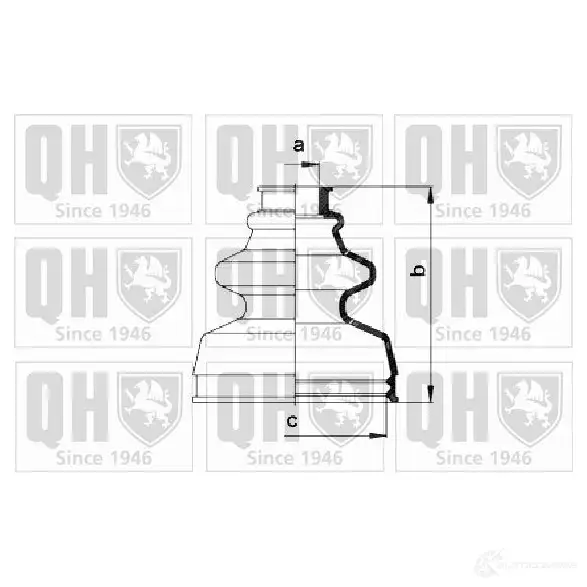 Пыльник шруса, ремкомплект QUINTON HAZELL qjb208 674920 K MOEI 5016593243927