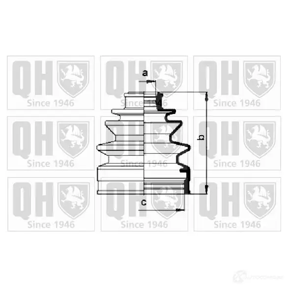 Пыльник шруса, ремкомплект QUINTON HAZELL YF1 FEIX 674631 qjb1043 5050438092912