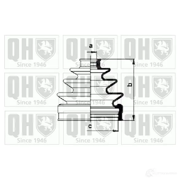 Пыльник шруса, ремкомплект QUINTON HAZELL qjb860 0G1LW H4 675371 5050438063370