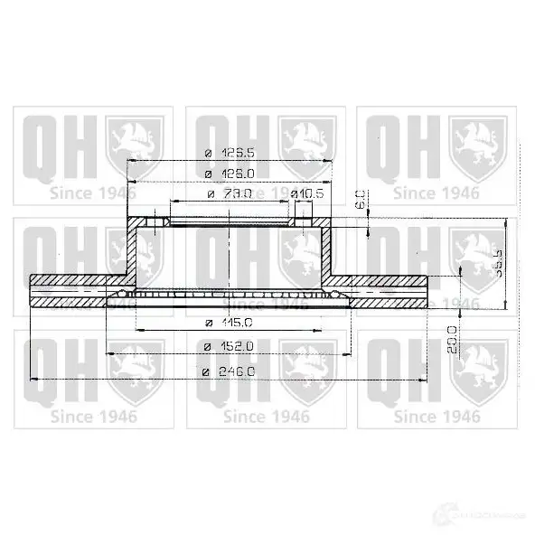 Тормозной диск QUINTON HAZELL LNRQD bdc3610 646377 BDC3610 P - Изображение 1