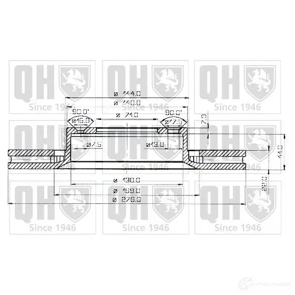Тормозной диск QUINTON HAZELL bdc3724 A03F1 646445 BDC37 24P - Изображение 1