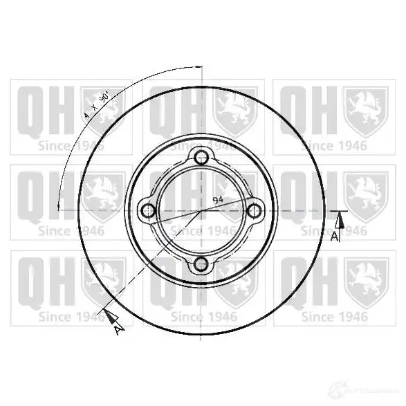 Тормозной диск QUINTON HAZELL BDC47 48P bdc4748 83JAD0 646883 изображение 1