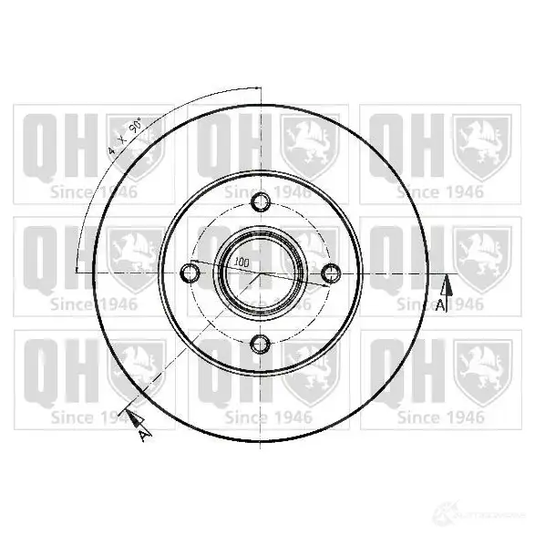 Тормозной диск QUINTON HAZELL BDC473 8P 6CPUHR bdc4738 646873 - Изображение 1