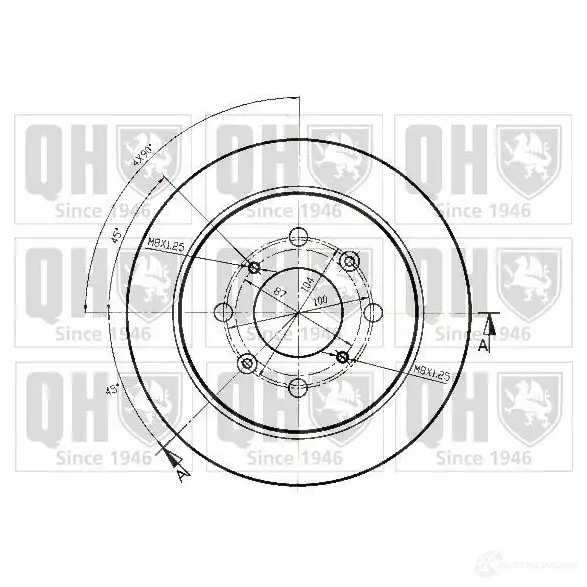Тормозной диск QUINTON HAZELL 646881 6O6WYKW BDC47 46P bdc4746 - Изображение 1