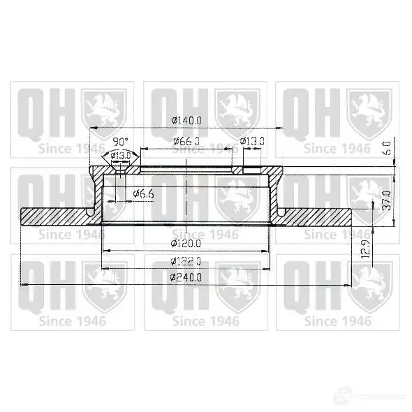 Тормозной диск QUINTON HAZELL BDC 3470P bdc3470 646280 KXKOB - Изображение 1