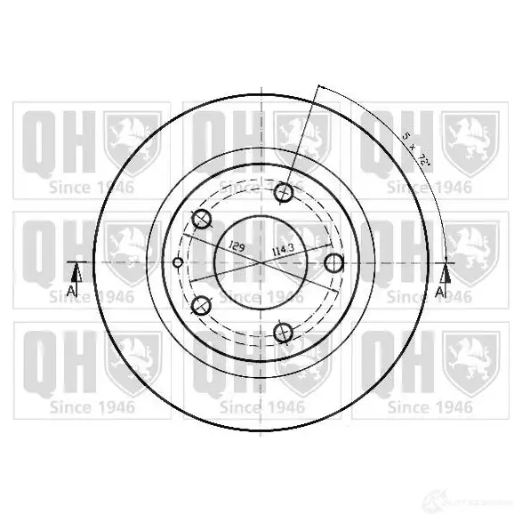 Тормозной диск QUINTON HAZELL 0VC1CD 646592 bdc3959 BDC 3959P - Изображение 1