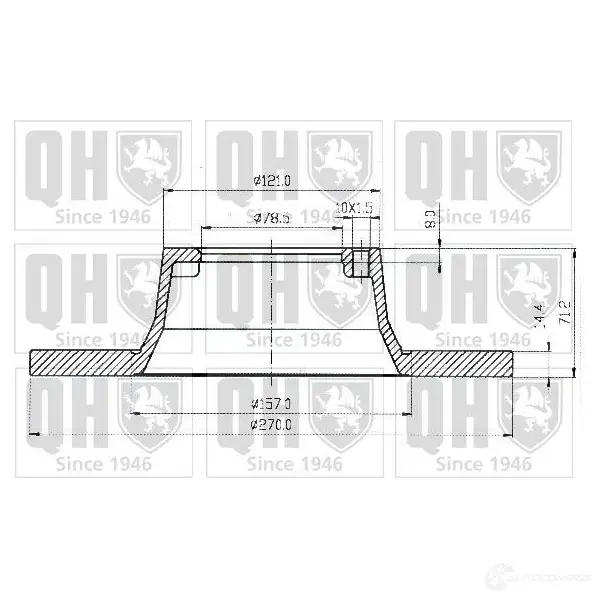 Тормозной диск QUINTON HAZELL BDC323 7P ZVHQP bdc3237 646180 изображение 0