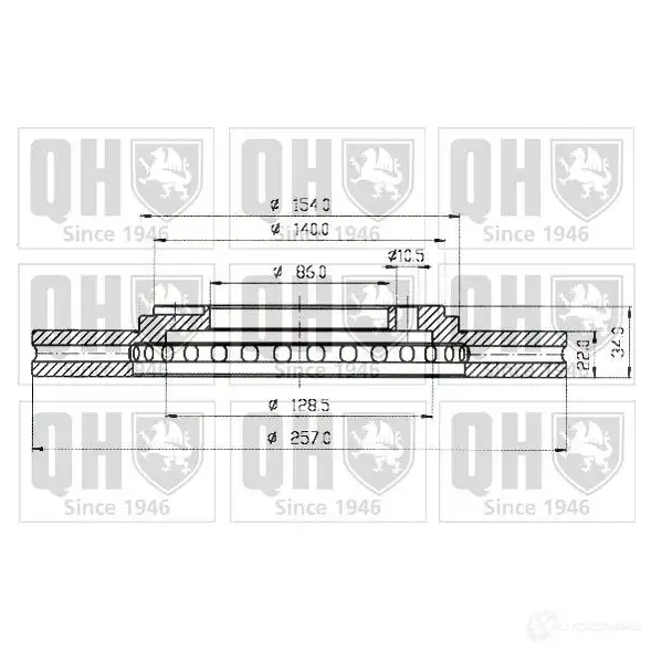 Тормозной диск QUINTON HAZELL 646589 BDC 3955P IWRJMZY bdc3955 - Изображение 1